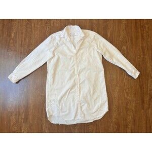 Frank and Eileen Mary Long Sleeve Button up Dress Medium White